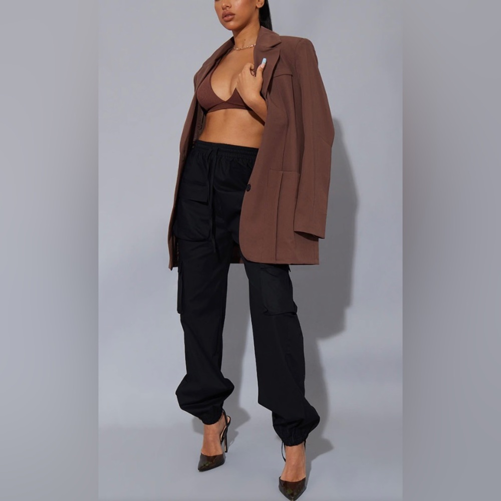 BNWT Pretty Little Things Petite Black Ultimate Cargo Pants